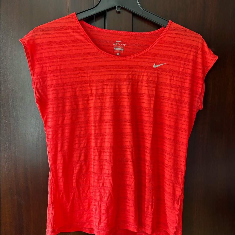 Nike Red Cap Sleeve Relaxed Tee